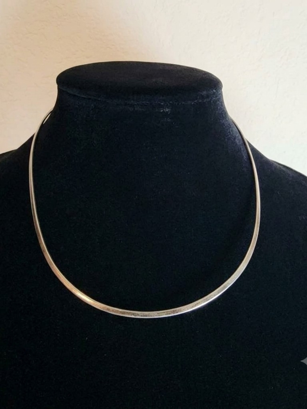 Vintage Taxco Sterling Silver 925 Choker Collar Torque Cuff Necklace Modernist